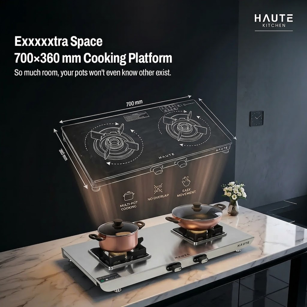 Essencia Elite Series Stainless Steel Gas Stove – 2 Burner