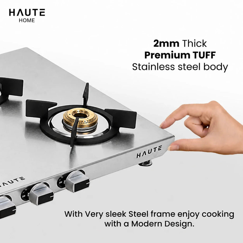 Essencia Series Stainless Steel Gas Stove – 4 Burner
