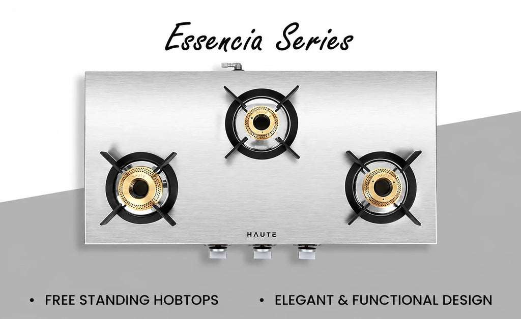 Essencia Series Stainless Steel Gas Stove – 3 Burner