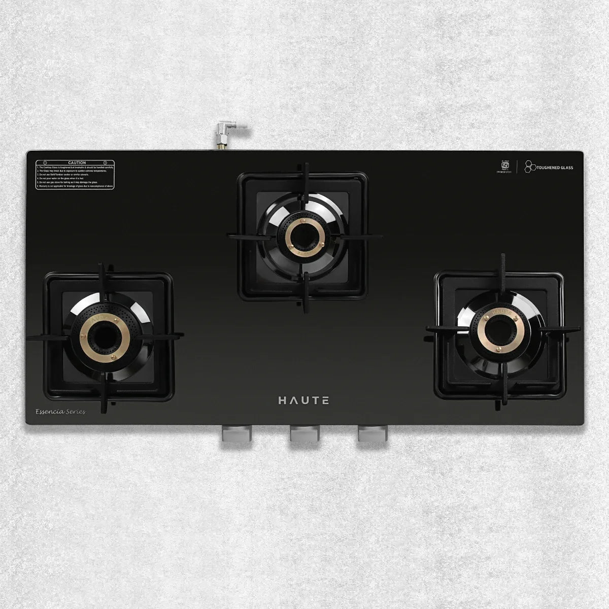 Essencia Automatic Gas Stove – 3 Burner (Glass Top)