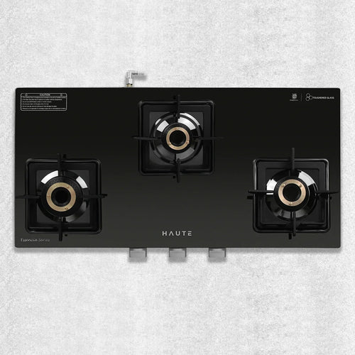 Essencia Automatic Gas Stove – 3 Burner (Glass Top)