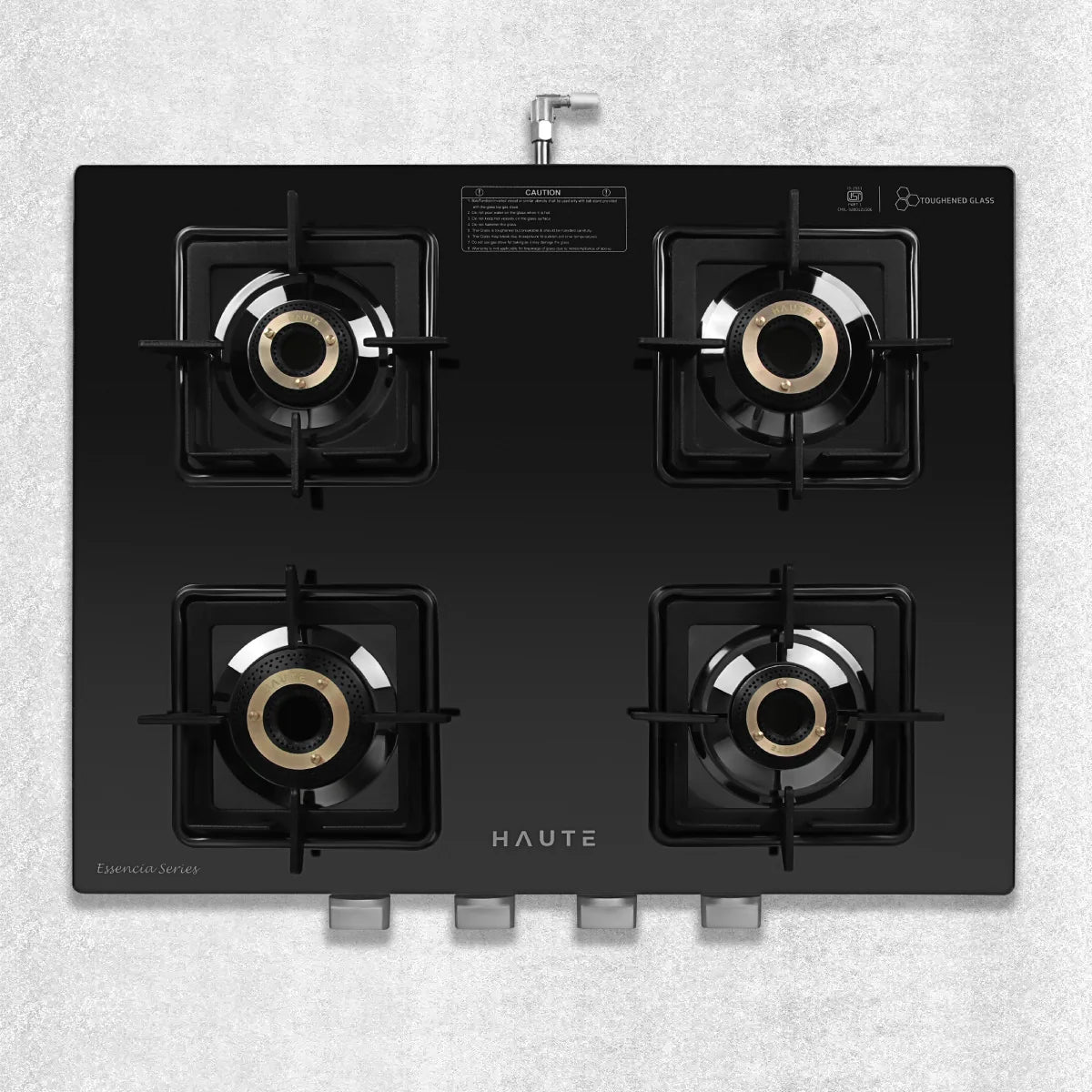 Essencia Automatic Gas Stove – 4 Burner (Glass Top)