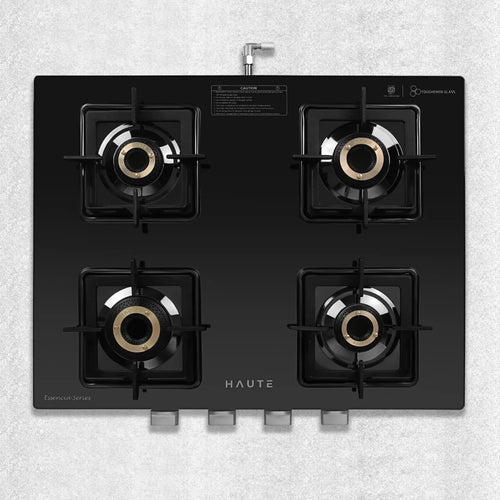 Essencia Automatic Gas Stove – 4 Burner (Glass Top)