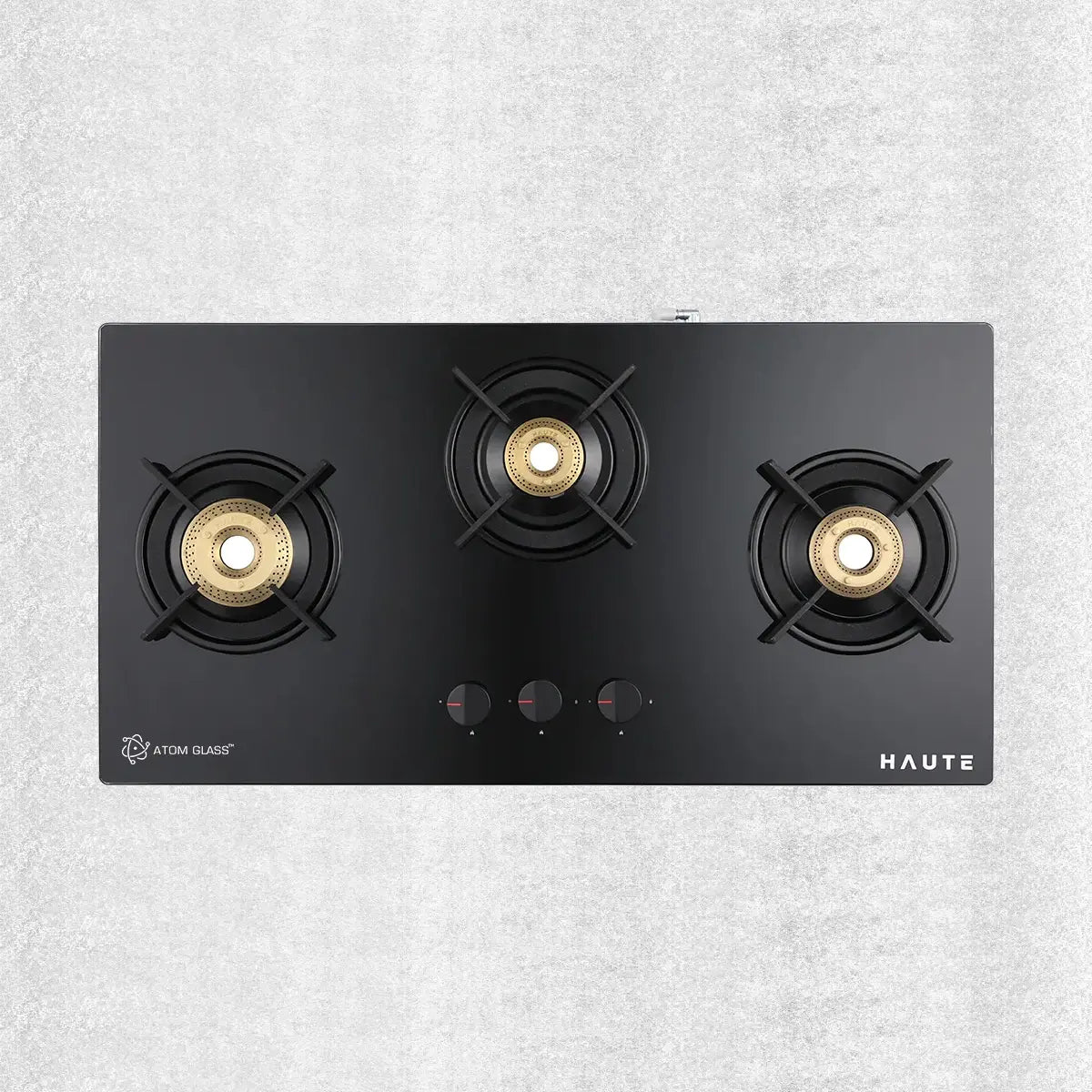 Evoque Series Glass Top Gas Stove – 3 Burner