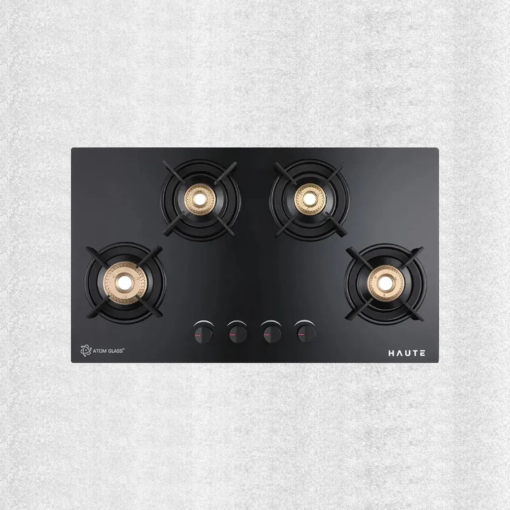 Evoque Series Glass Top Gas Stove – 4 Burner