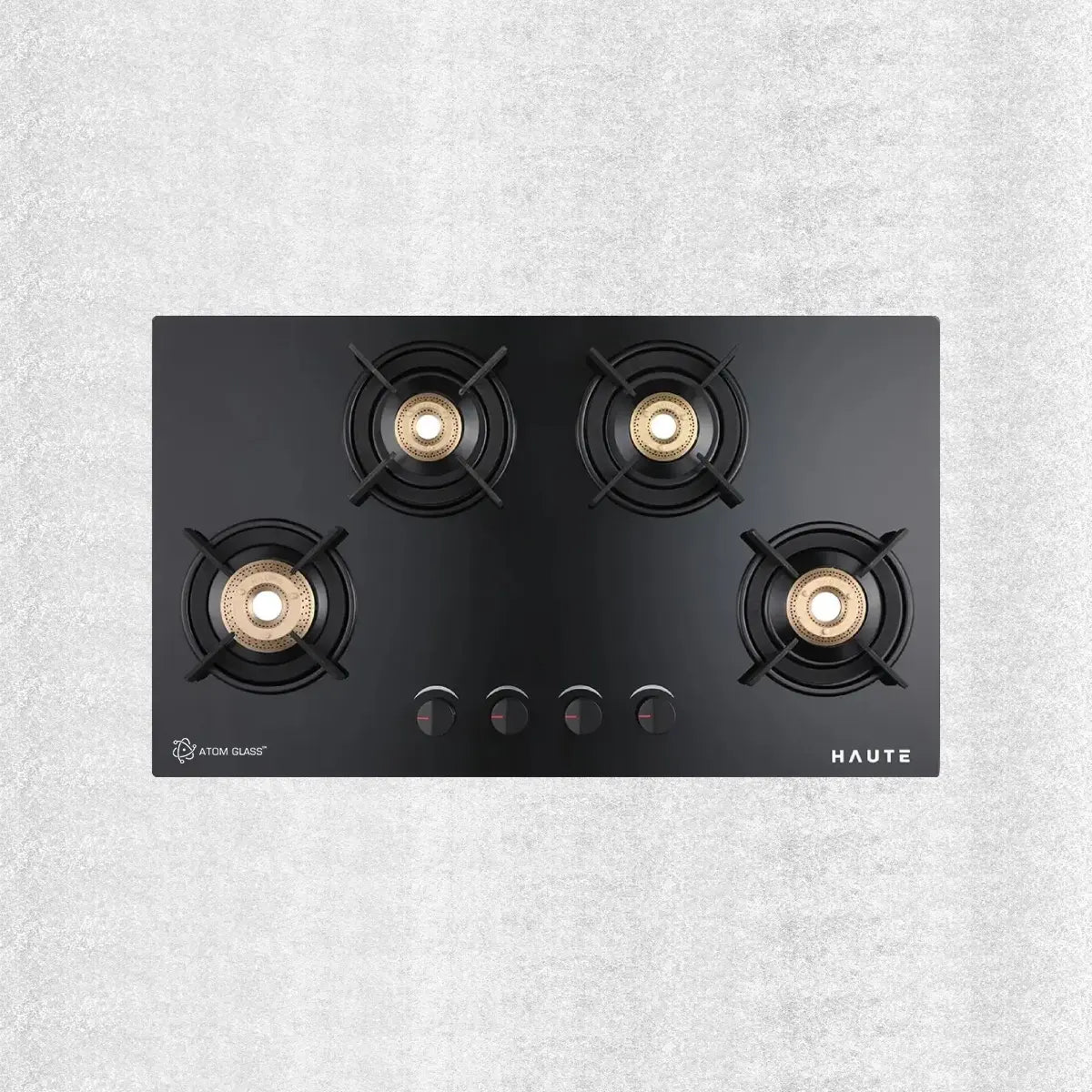 Evoque Series Glass Top Gas Stove – 4 Burner