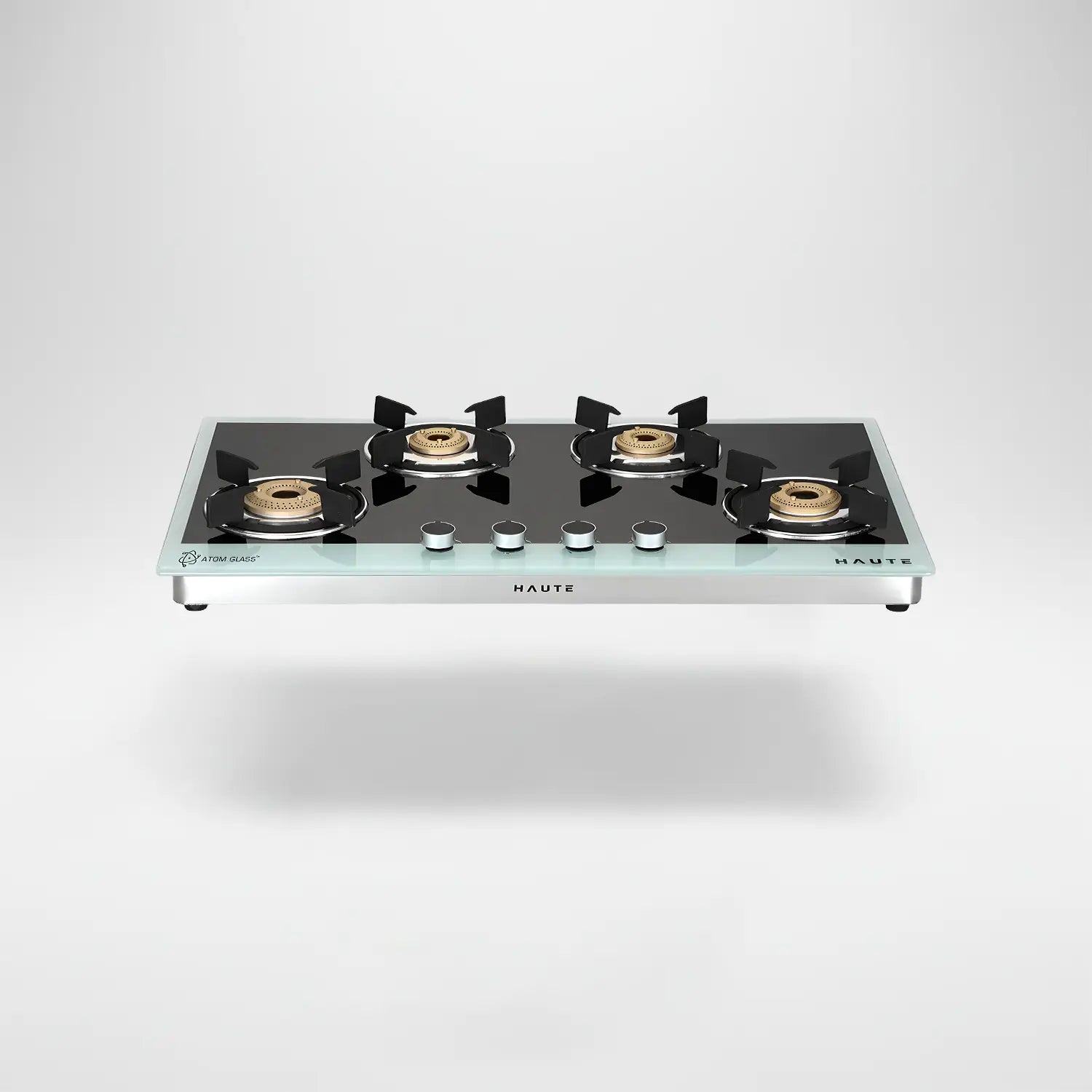 Evoque Series B&W Glass Top Gas Stove – 4 Burner