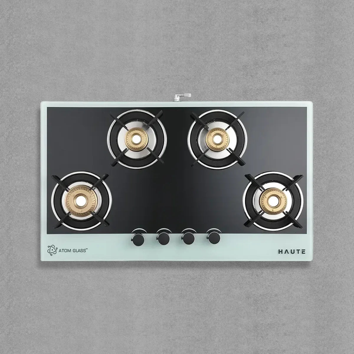 Evoque Series B&W Glass Top Gas Stove – 4 Burner