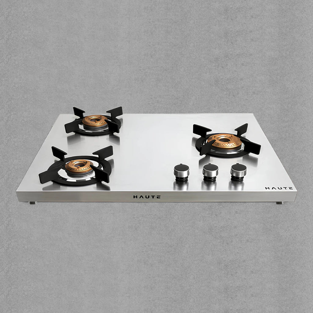 Evoque Series 1mm Stainless Steel Body 3 Burner Gas Stove