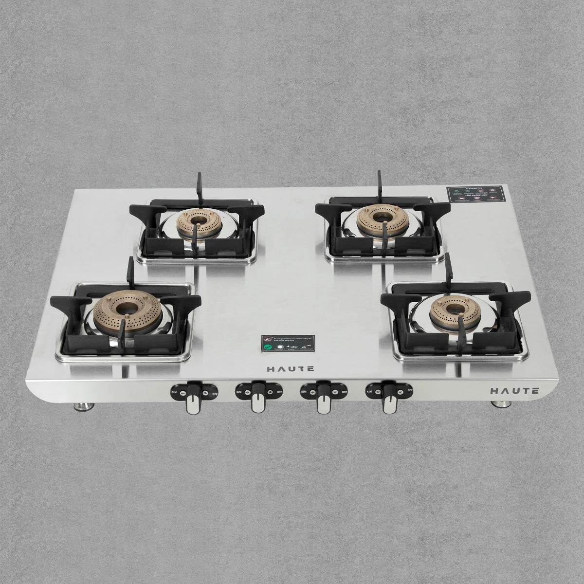 Essencia Elite Series Stainless Steel Gas Stove – 4 Burner
