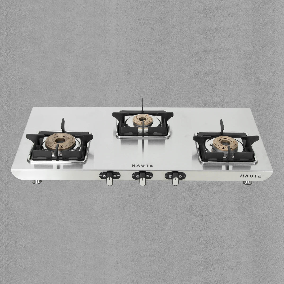 Essencia Elite Series Stainless Steel Gas Stove – 3 Burner