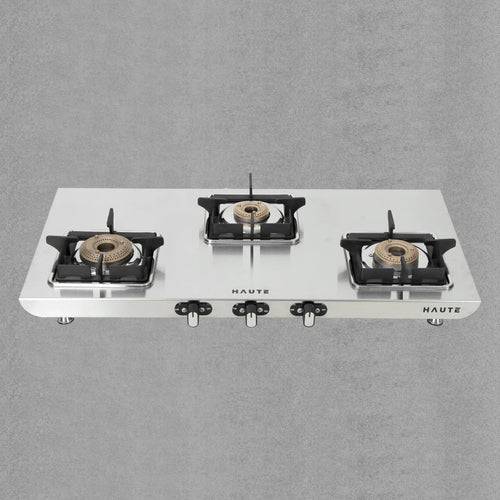 Essencia Elite Series Stainless Steel Gas Stove – 3 Burner