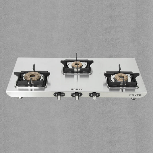 Essencia Elite Series Stainless Steel Gas Stove – 3 Burner