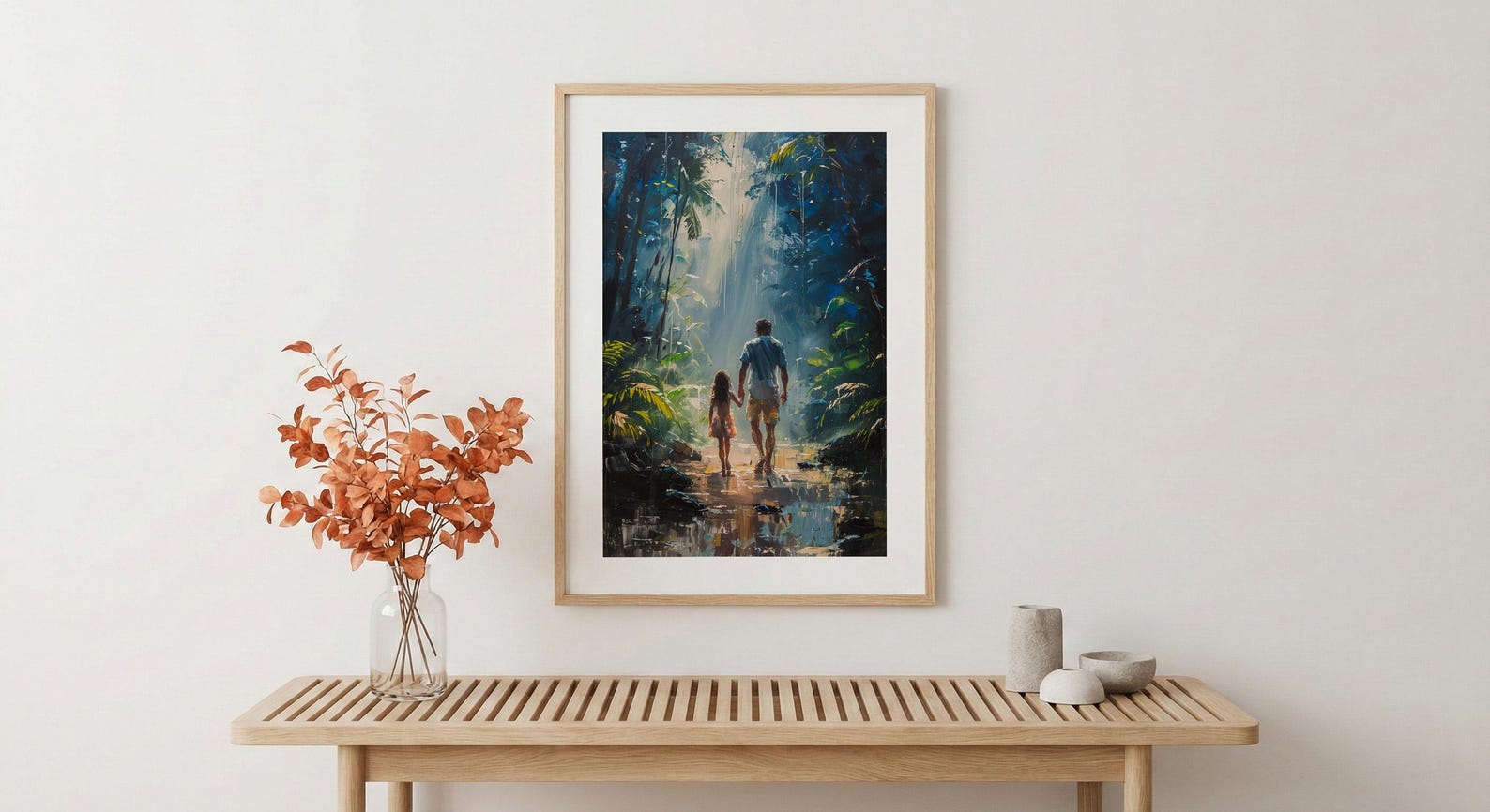 Costa Rica Forest Poster, Father And Daughter Wall Art - Nature Lover Gift — view 6