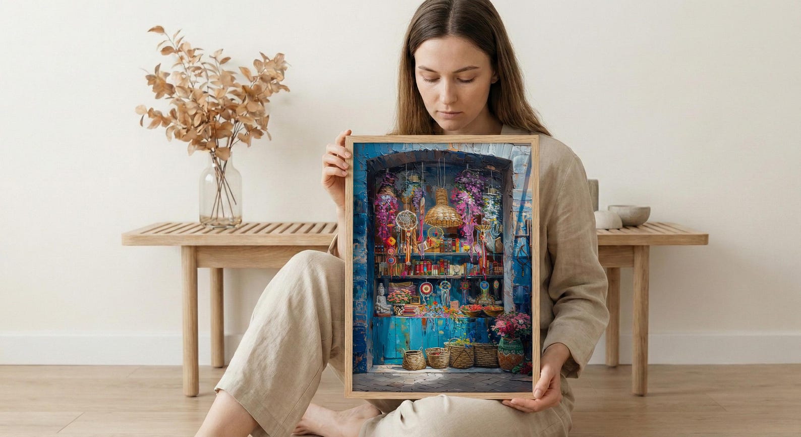 Fremantle Market Hall City Poster, Boho Artisan Home Decor - Historic Australia Town Summer Retreat — view 6