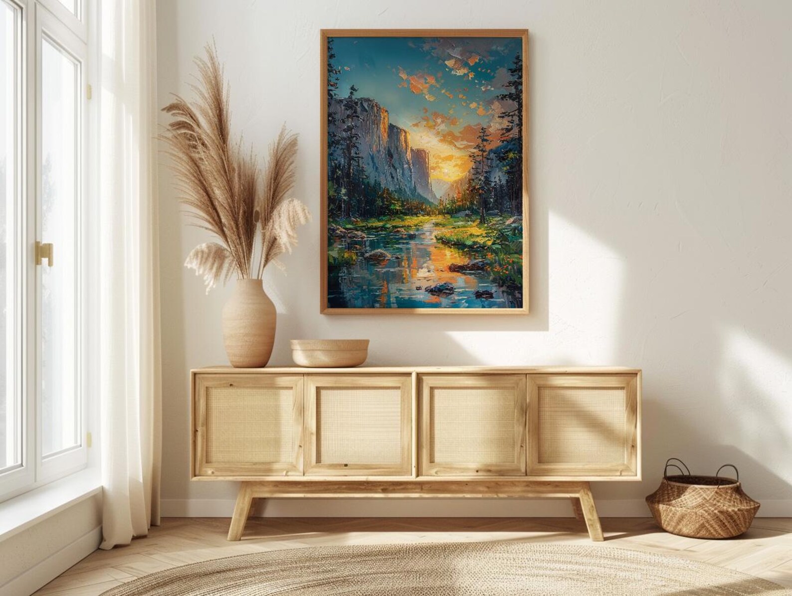 Yosemite Valley Art Print, National Park Decor - Majestic Nature Landscape — view 4