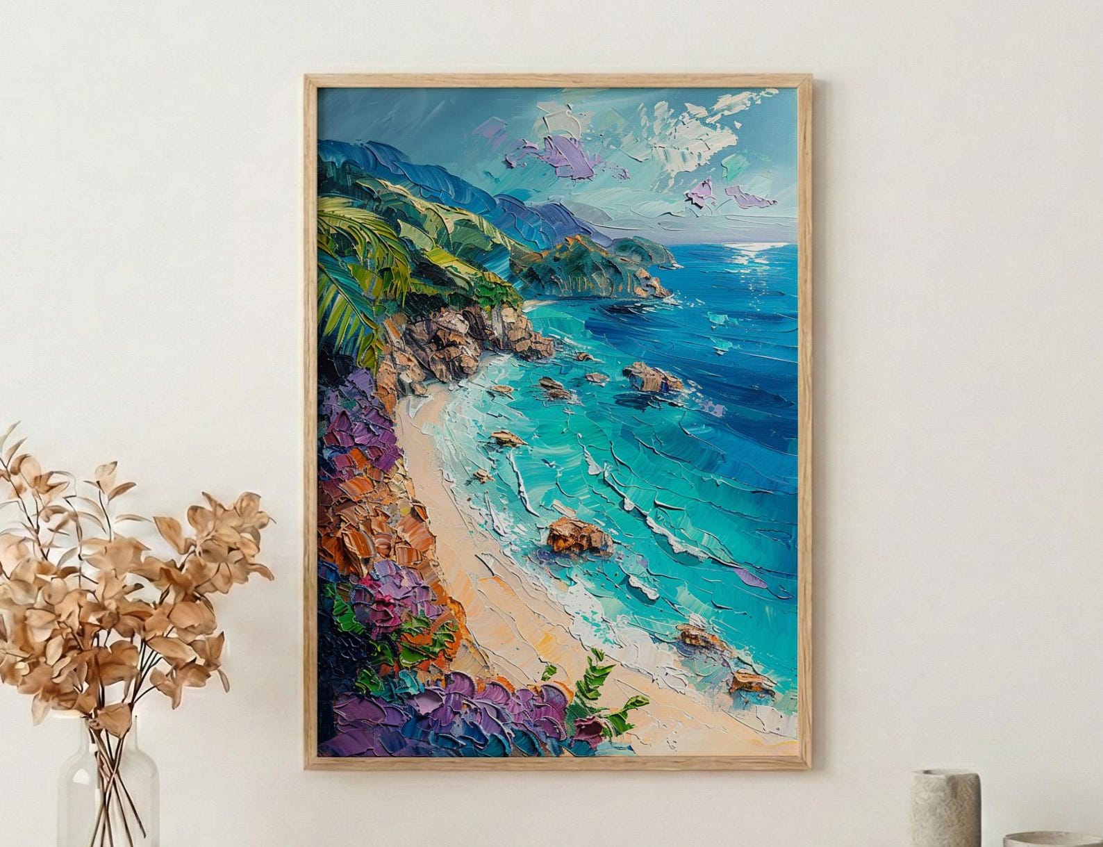 Coral Reef Art Print, Tropical Ocean Decor - Vibrant Marine Landscape — view 3