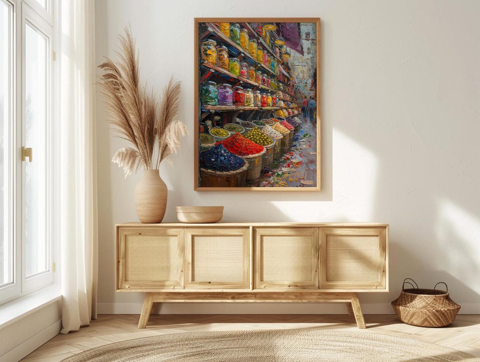 Vienna Market City Poster, Austria Food Home Decor - Vibrant Exotic Spice Aisle Summer Picture — view 4
