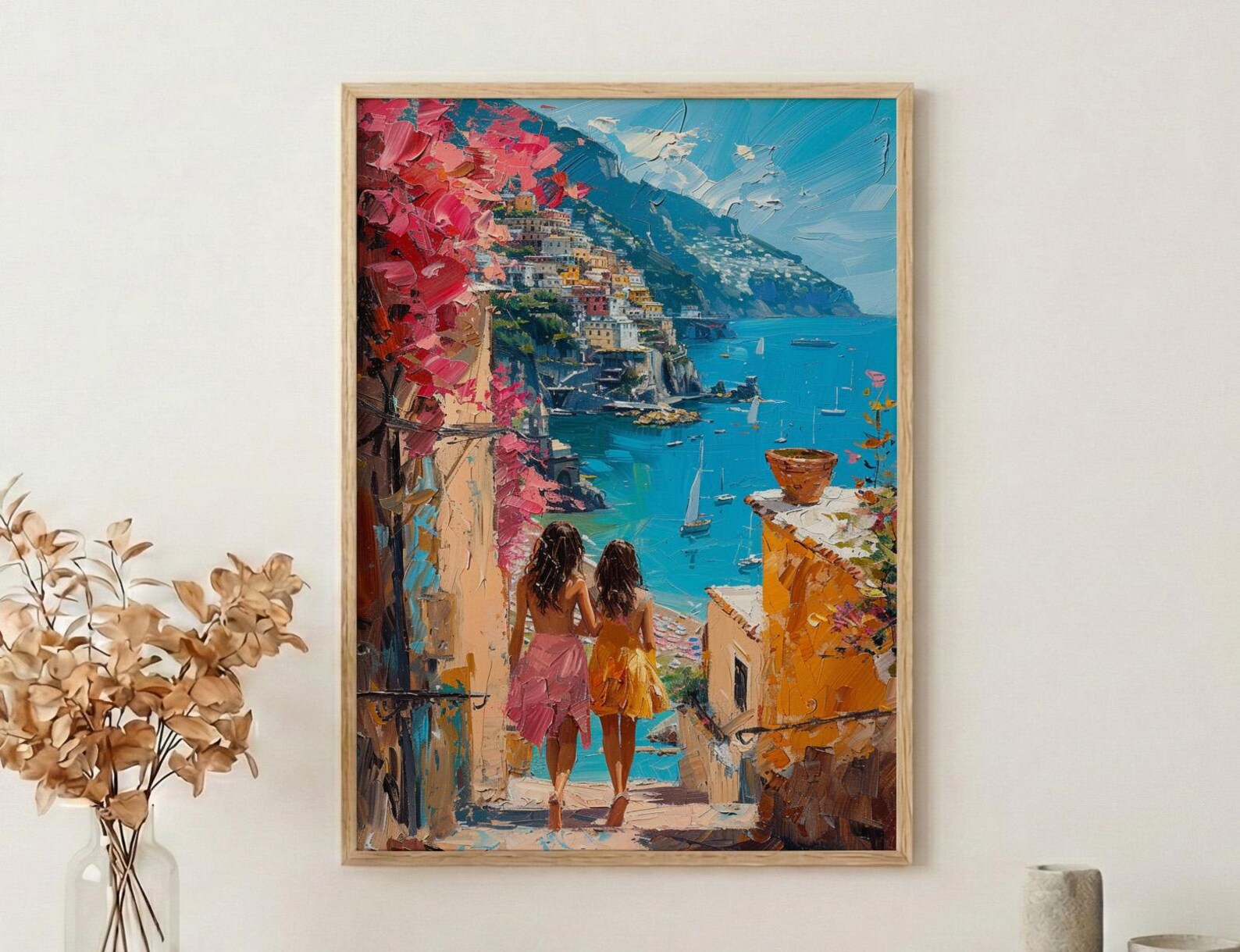 Positano Italy Art Print, Mothers Day Gift From Daughter, Amalfi Coast Poster, Museum Quality Decor, Shipped Wall Art