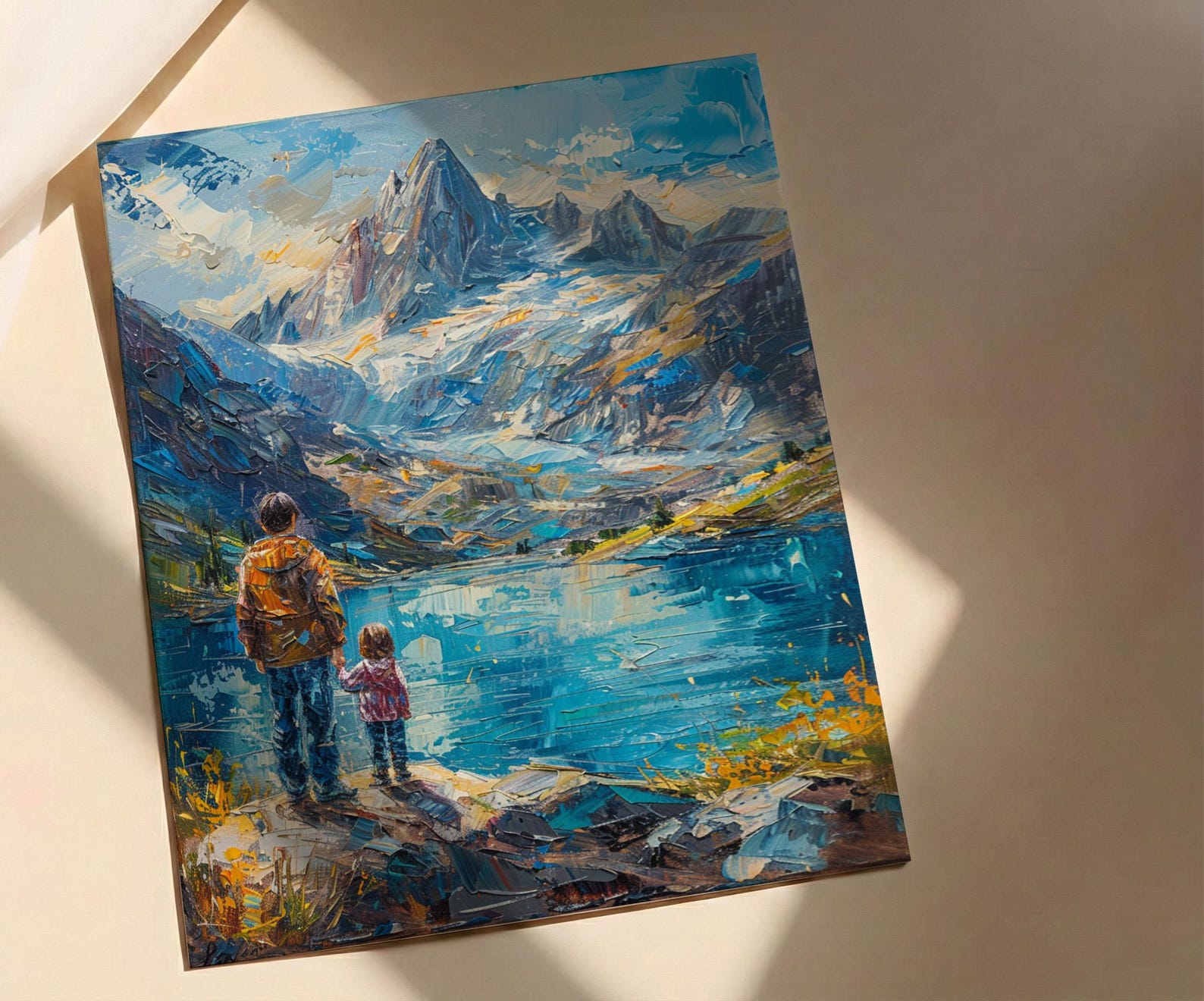 Patagonia Landscape Art Print, Mountain Wall Art - Gift For Dad — view 3