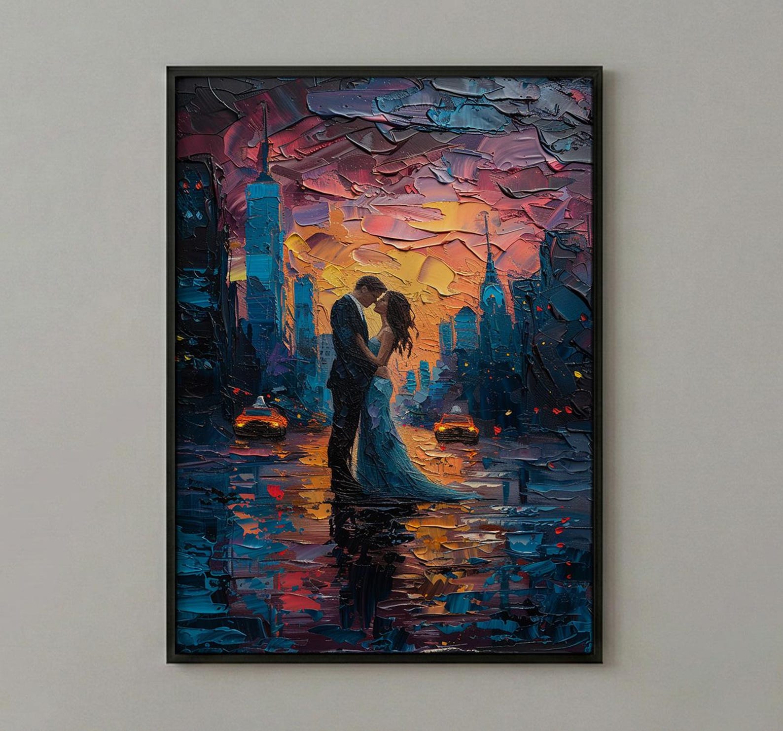 New York Elopement Art Print, NYC Skyline Poster - Urban Wedding Gift — view 2