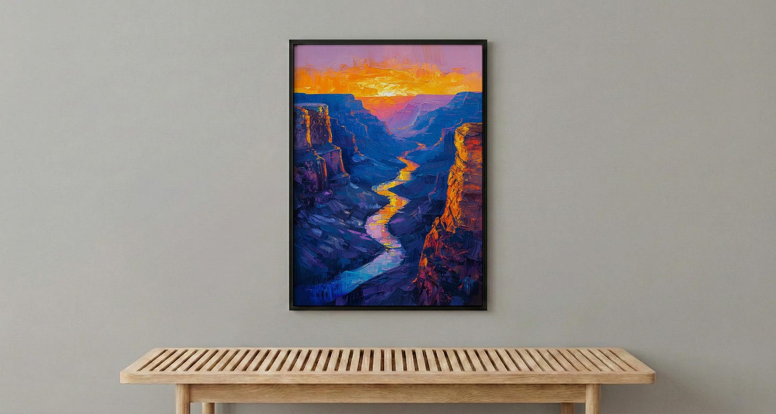 Grand Canyon Wall Art, Arizona Landscape Decor - Vibrant Desert Sunset — view 6