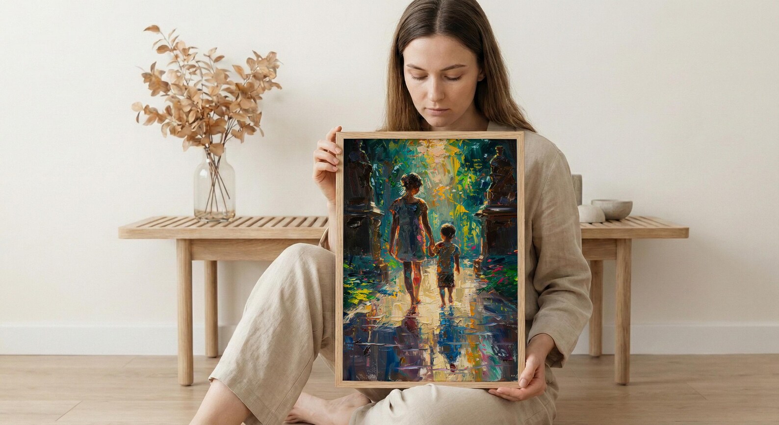 Vienna Palace Wall Art, Mother and Son Poster - Gift for Mom — view 5