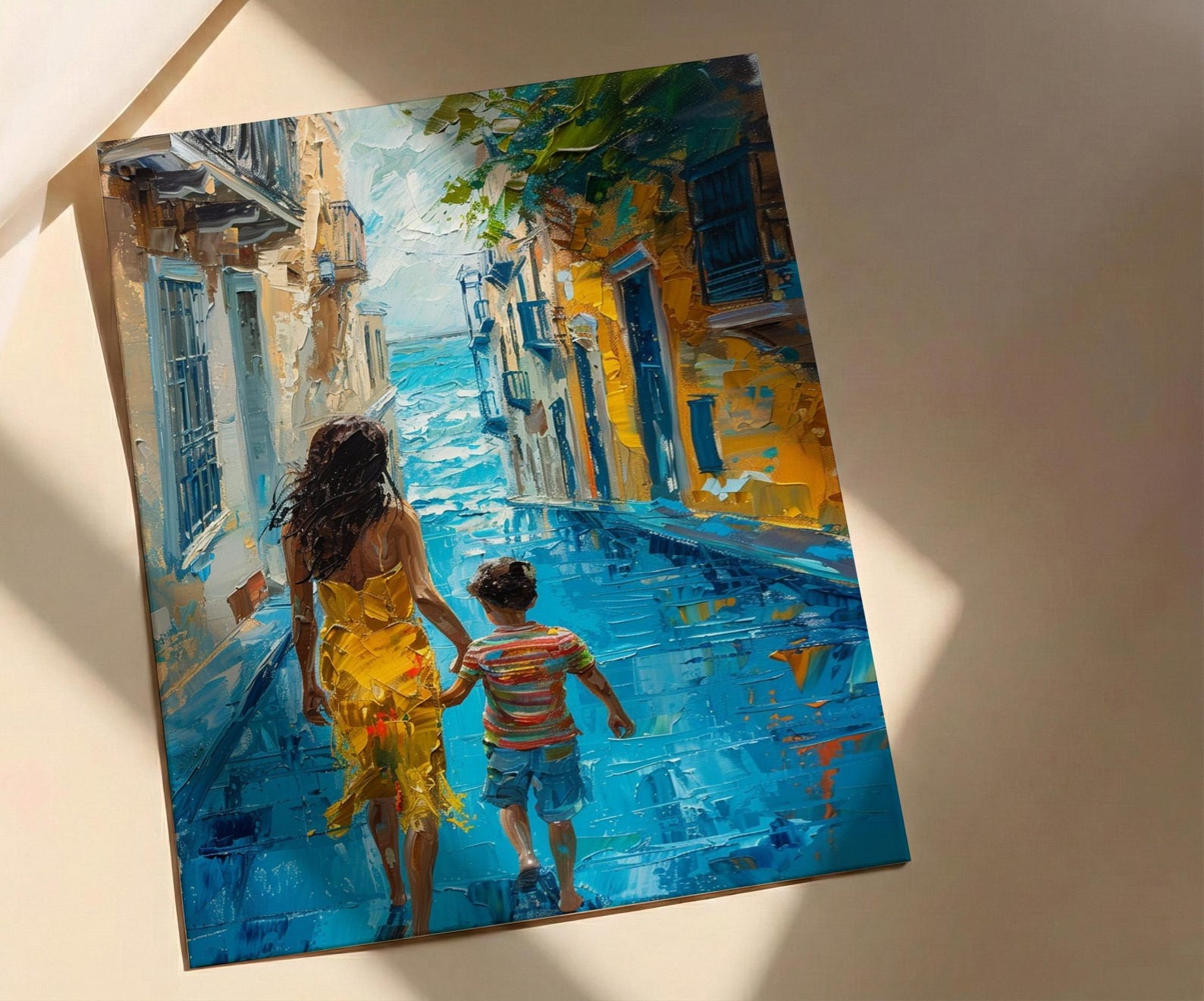 Antigua Guatemala Print, Mothers Day Gift From Son, Colonial House Wall Art, Mom And Son Poster, Museum Quality Decor — view 2