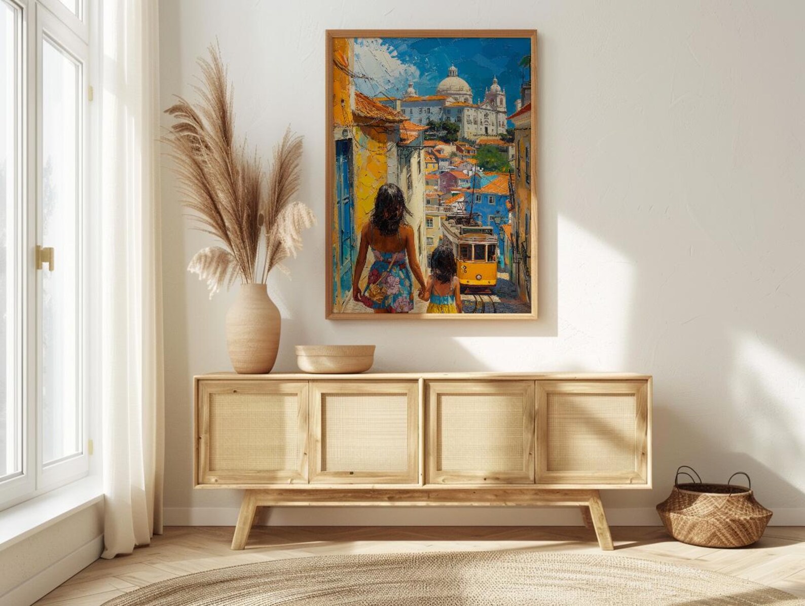 Lisbon Portugal Print, Alfama Street Wall Art, Mothers Day Gift From Daughter, Museum Quality Decor, Shipped Wall Art — view 4