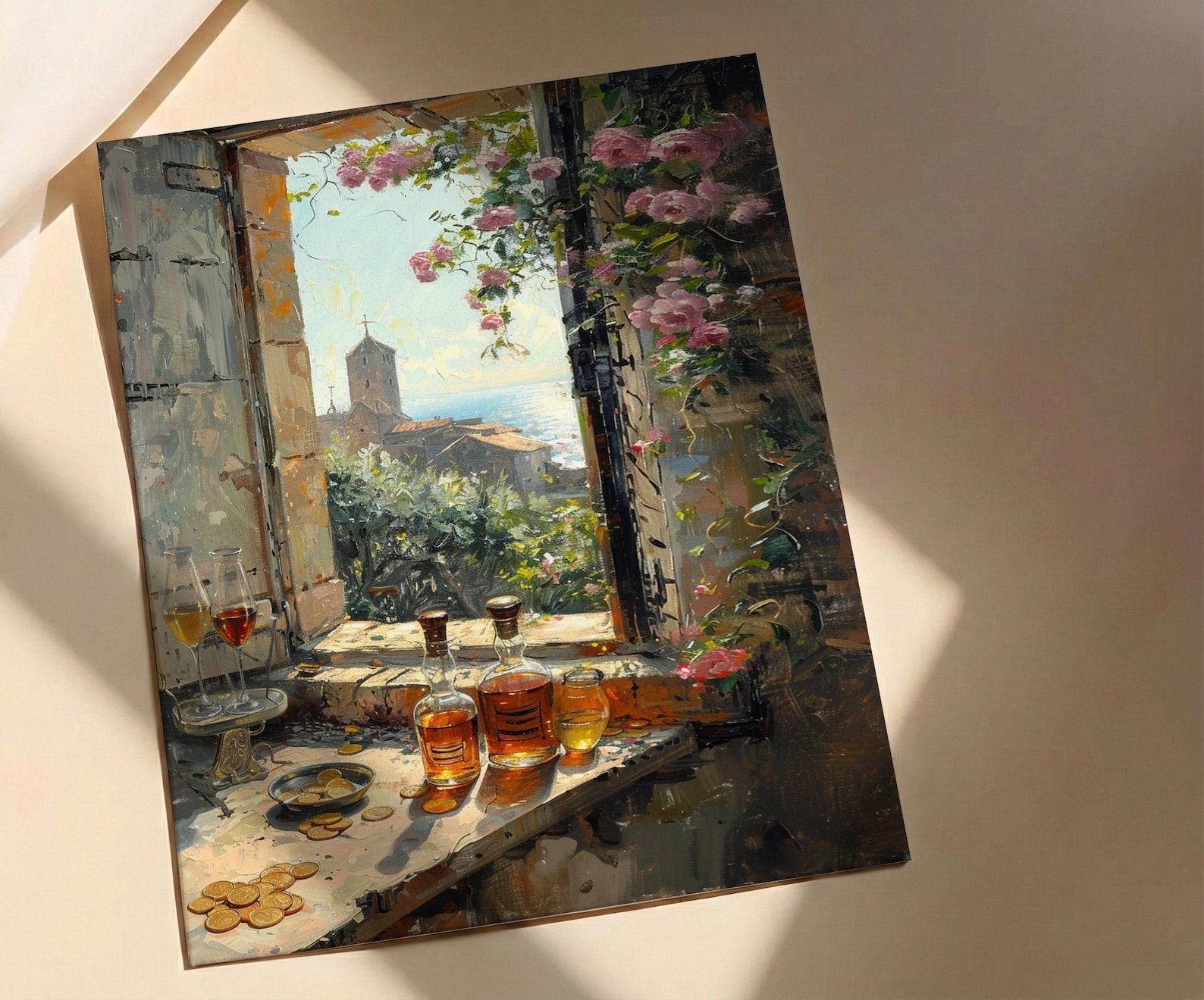 Dark Academia Art Print, Castle Window Decor - Medieval Alchemist View — view 3