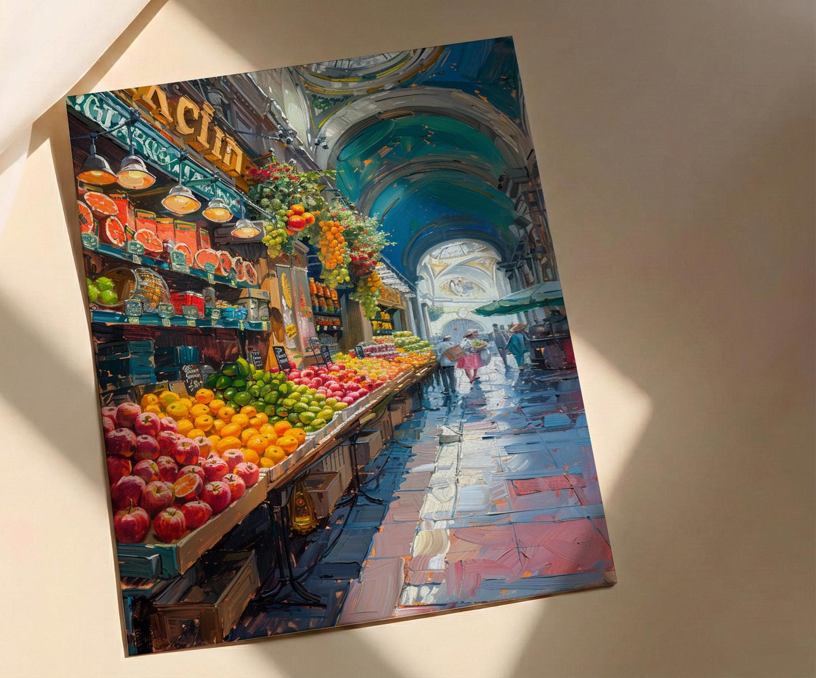 Sao Paulo Market Art, Historic City Decor - Brazil Summer Print — view 3