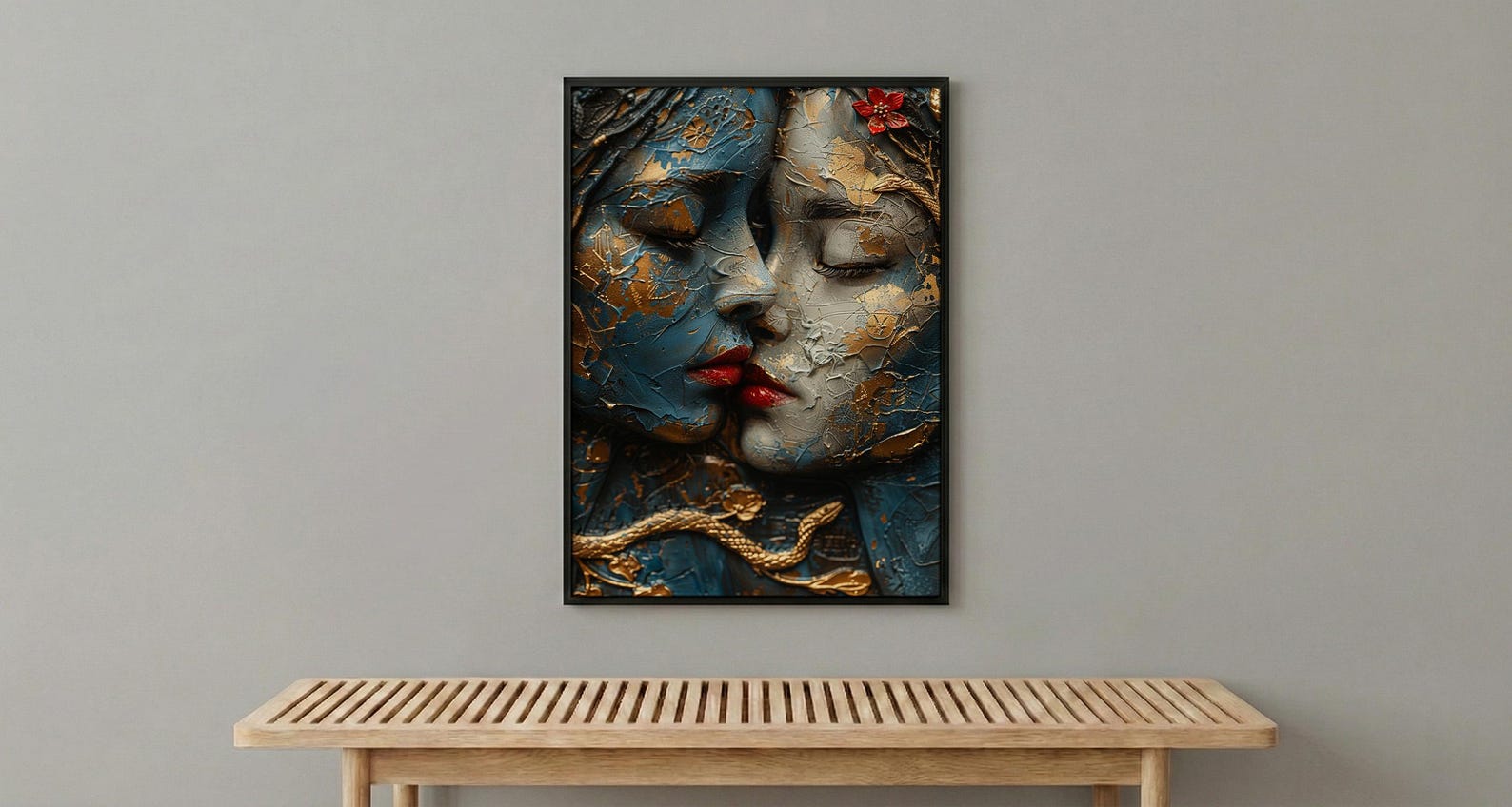 Two of Cups Print, Soulmate Tarot Decor - Anniversary Gift — view 5