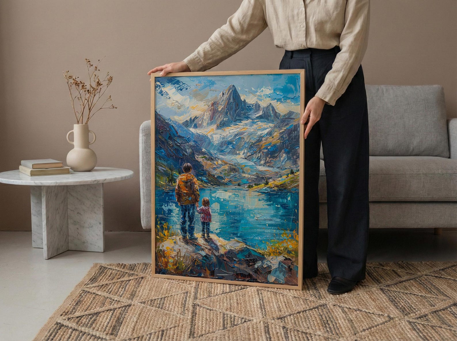 Patagonia Landscape Art Print, Mountain Wall Art - Gift For Dad — view 6