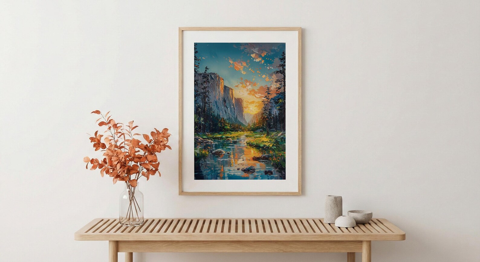 Yosemite Valley Art Print, National Park Decor - Majestic Nature Landscape — view 5