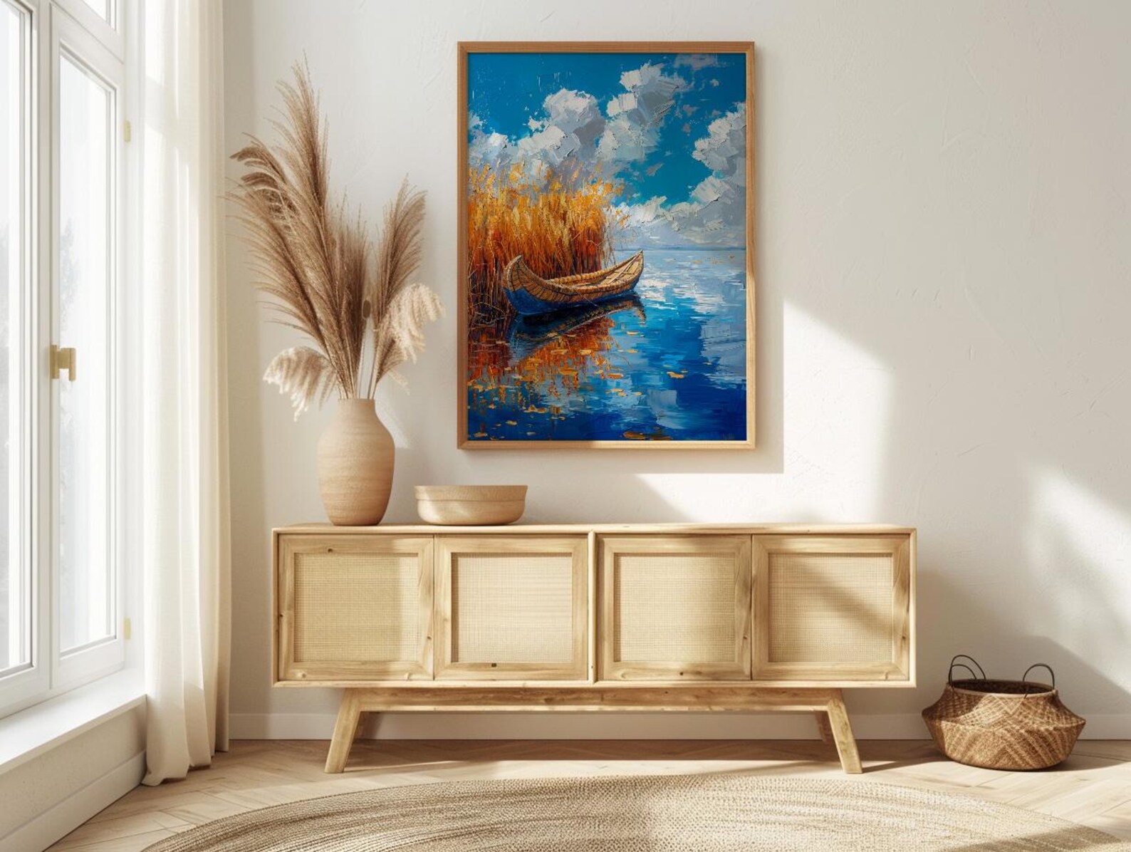 Lake Titicaca Poster, Peru Island Decor - Golden Reed Art — view 3