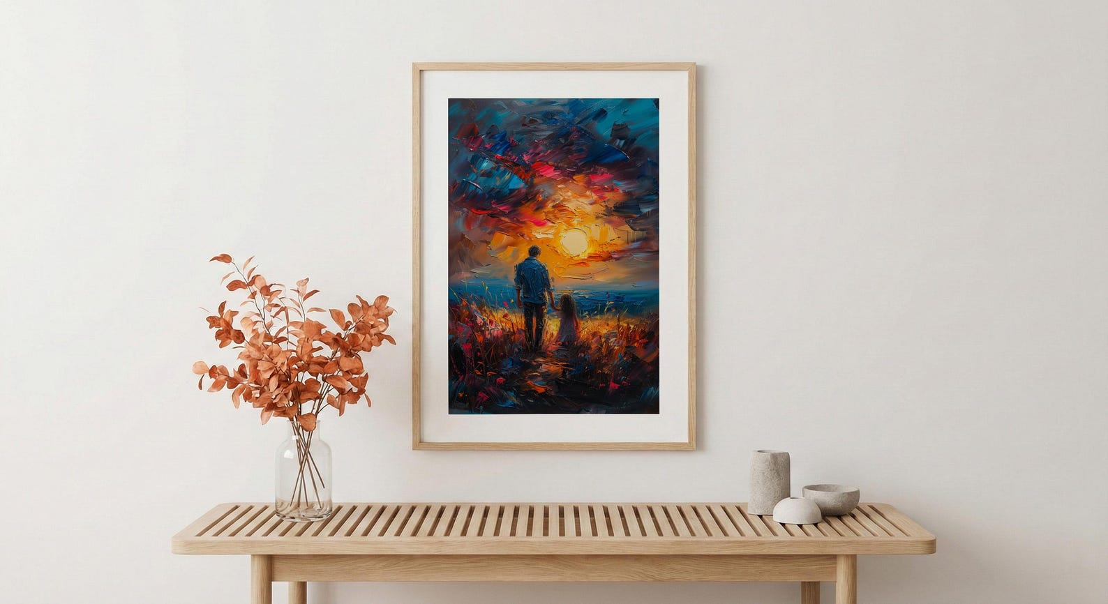 Thar Desert Poster, Father And Child Decor - Fathers Day Gift — view 4