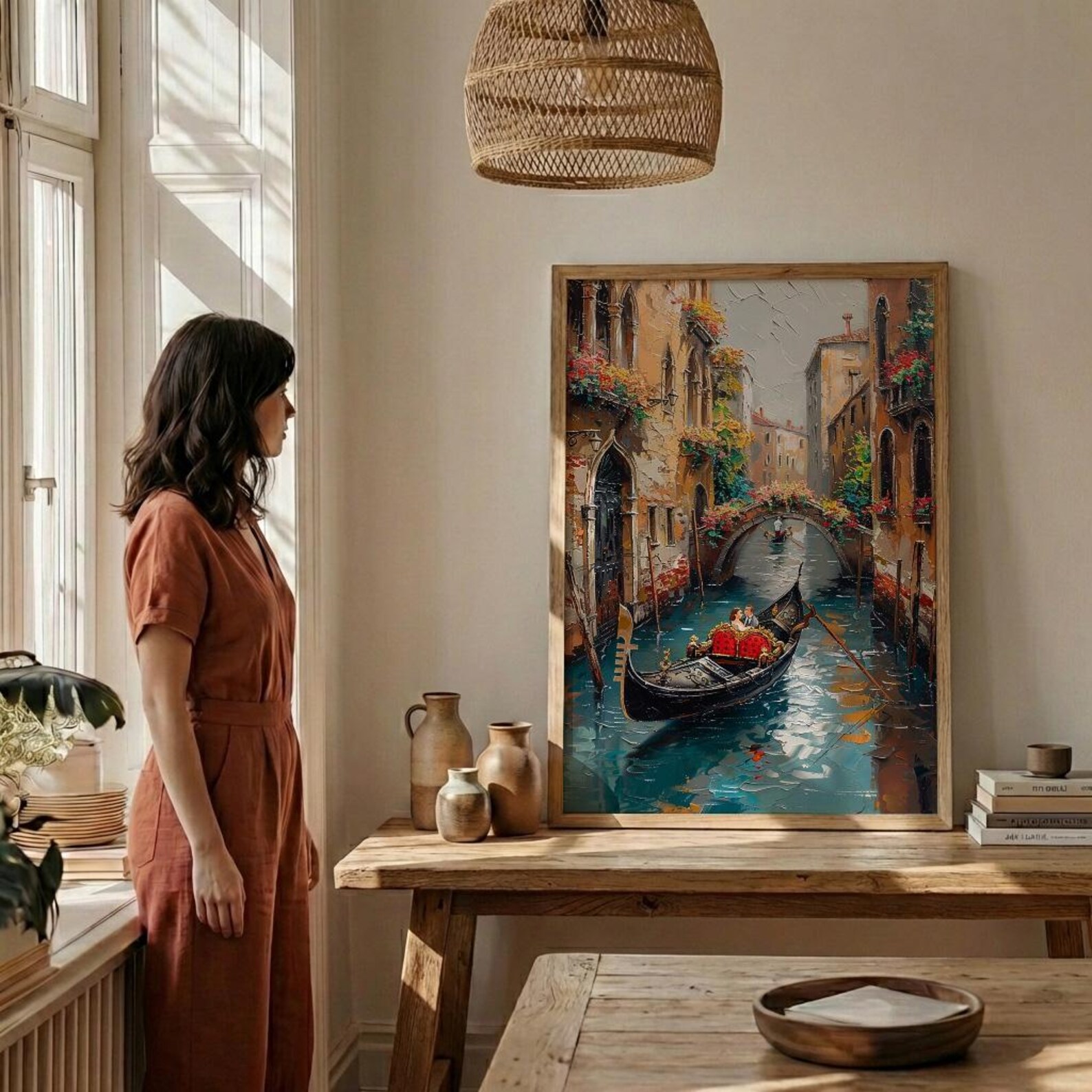Venice Gondola Print, Italian Honeymoon Art - Newlywed Gift — view 5