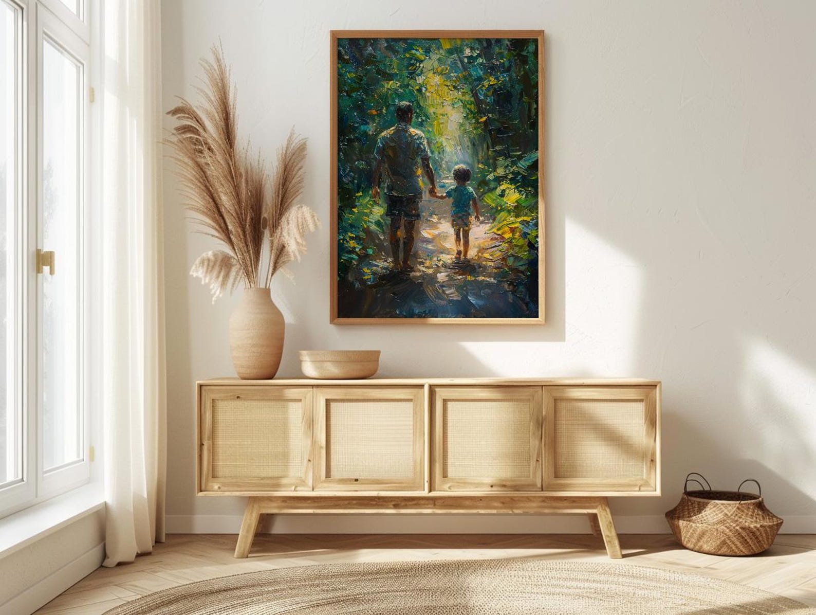 Amazon Rainforest Poster, Father And Child Art - Explorer Dad Gift — view 4