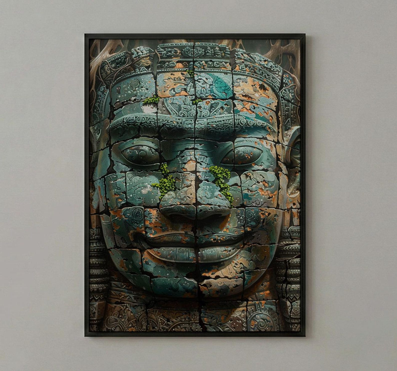 Angkor Wat Wall Art, Tropical Jungle Decor - Cambodia Print — view 2