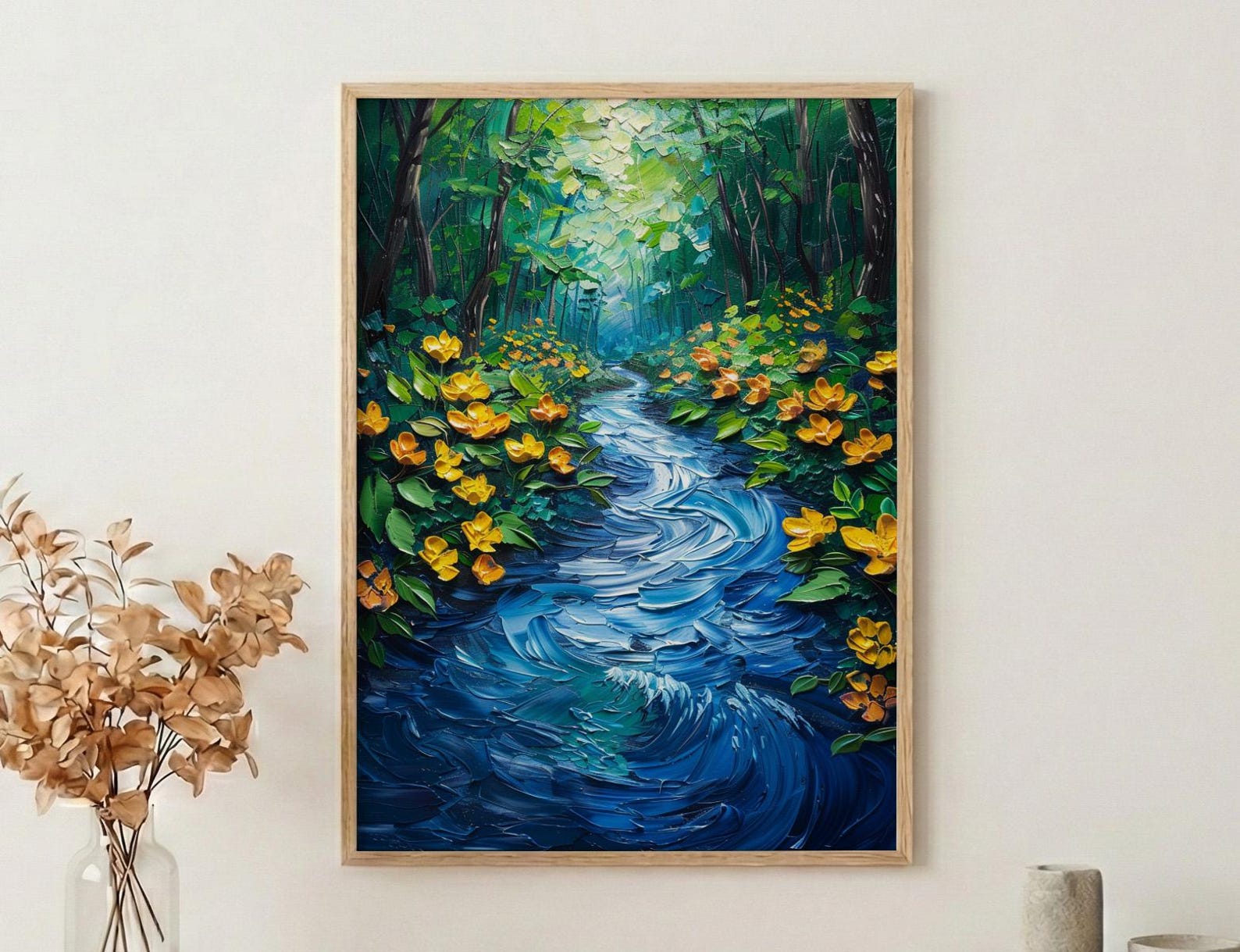Amazon River Poster, Tropical Rainforest Decor - Brazil Aerial Art