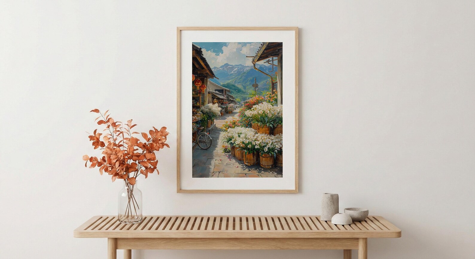 Yangmingshan Calla Lily Art Print, White Floral Spring Decor - Living Room Decor — view 5