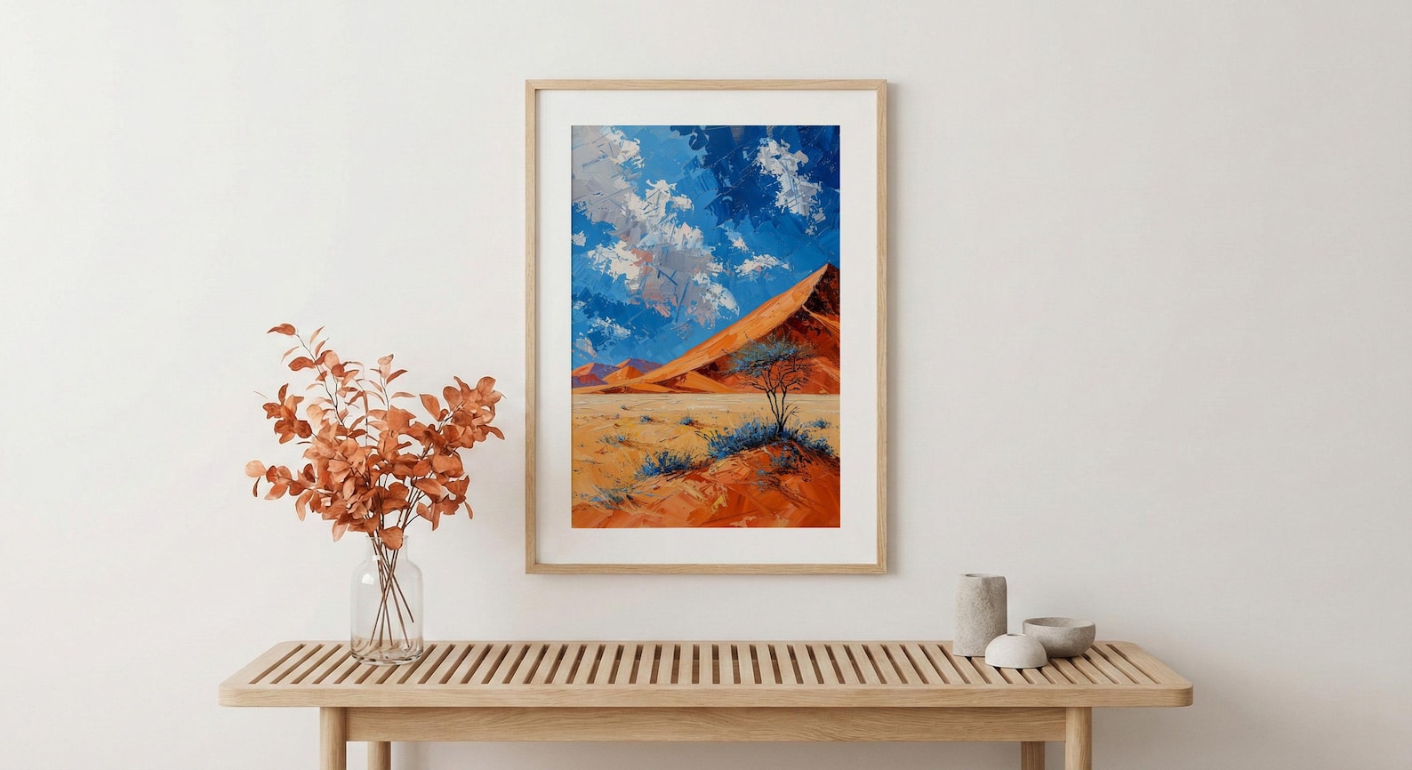 Namib Desert Poster, Red Sand Dune Wall Decor - Blue Sky Landscape — view 5