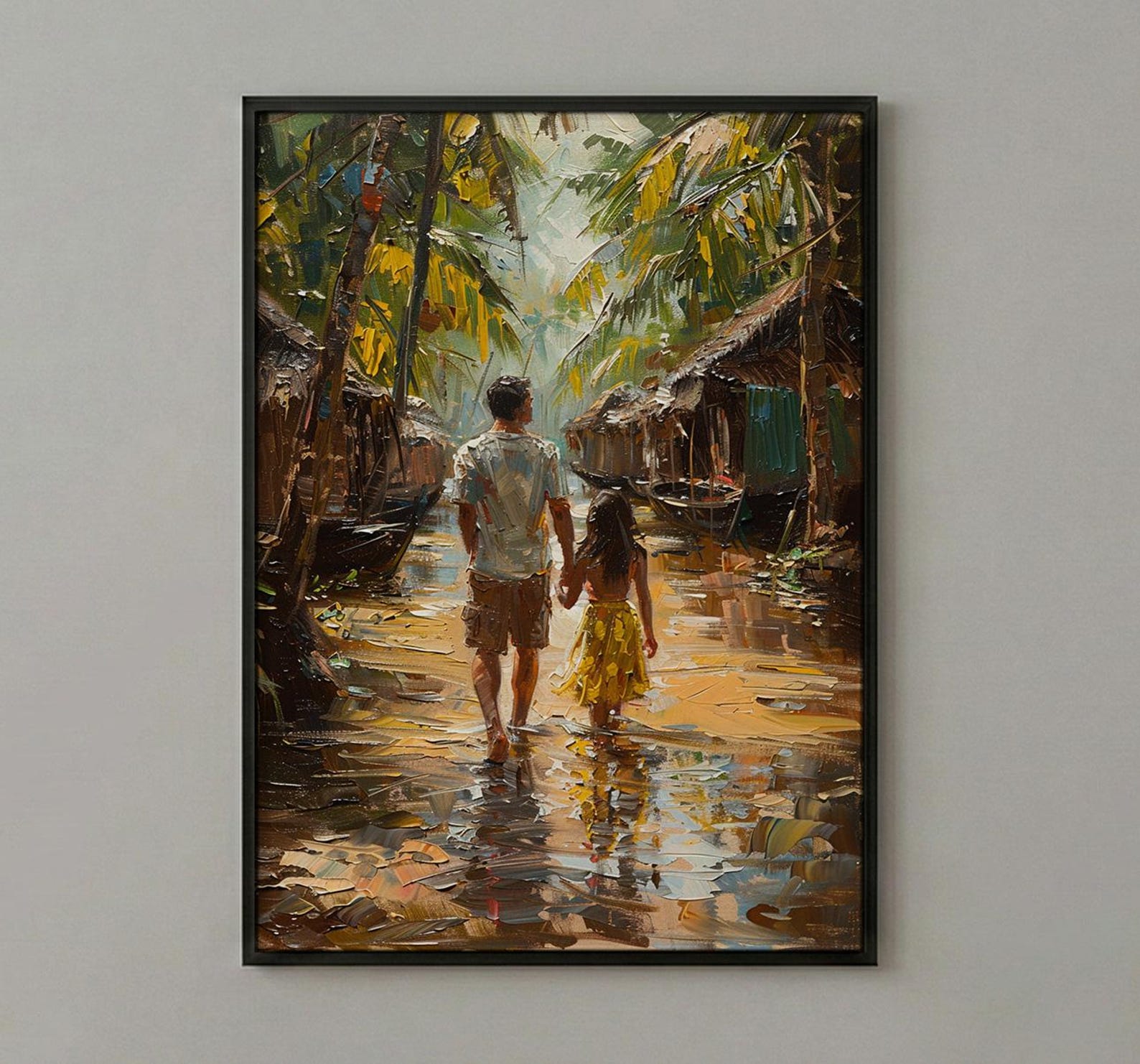 Hindu Temple Poster, Father And Son Decor - Gift For Dad — view 3