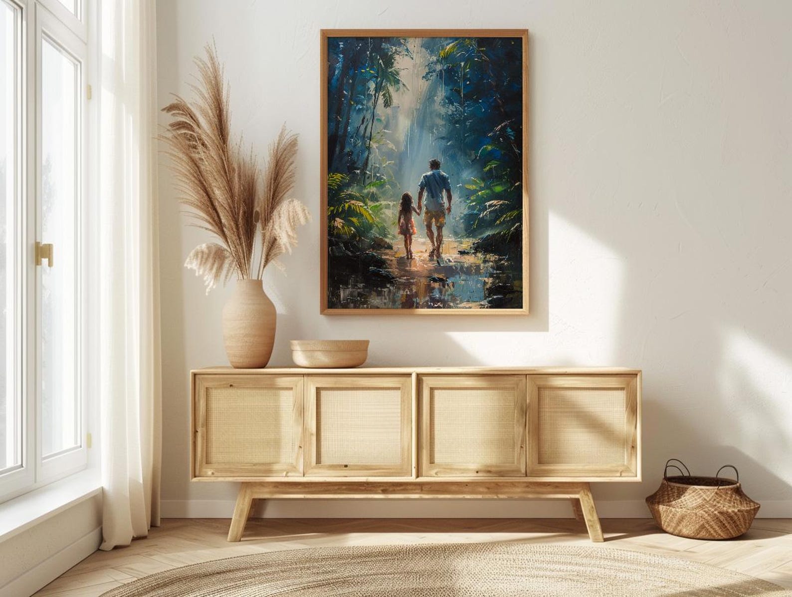 Costa Rica Forest Poster, Father And Daughter Wall Art - Nature Lover Gift — view 4