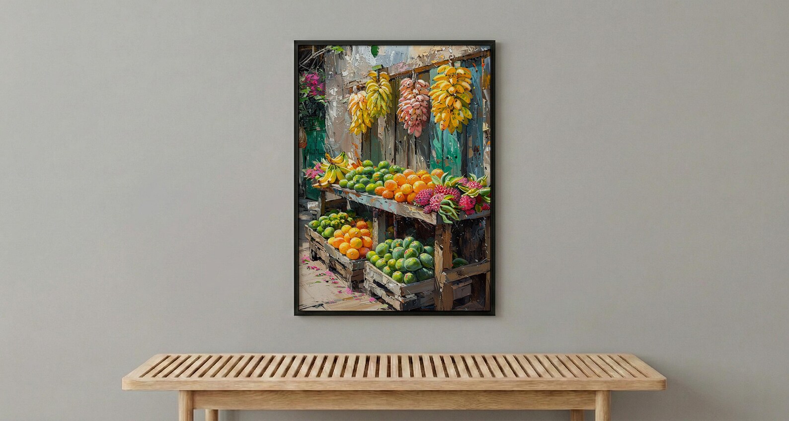 Textile Dyeing Poster, Colorful Fabric Decor - African Plaza Art — view 6