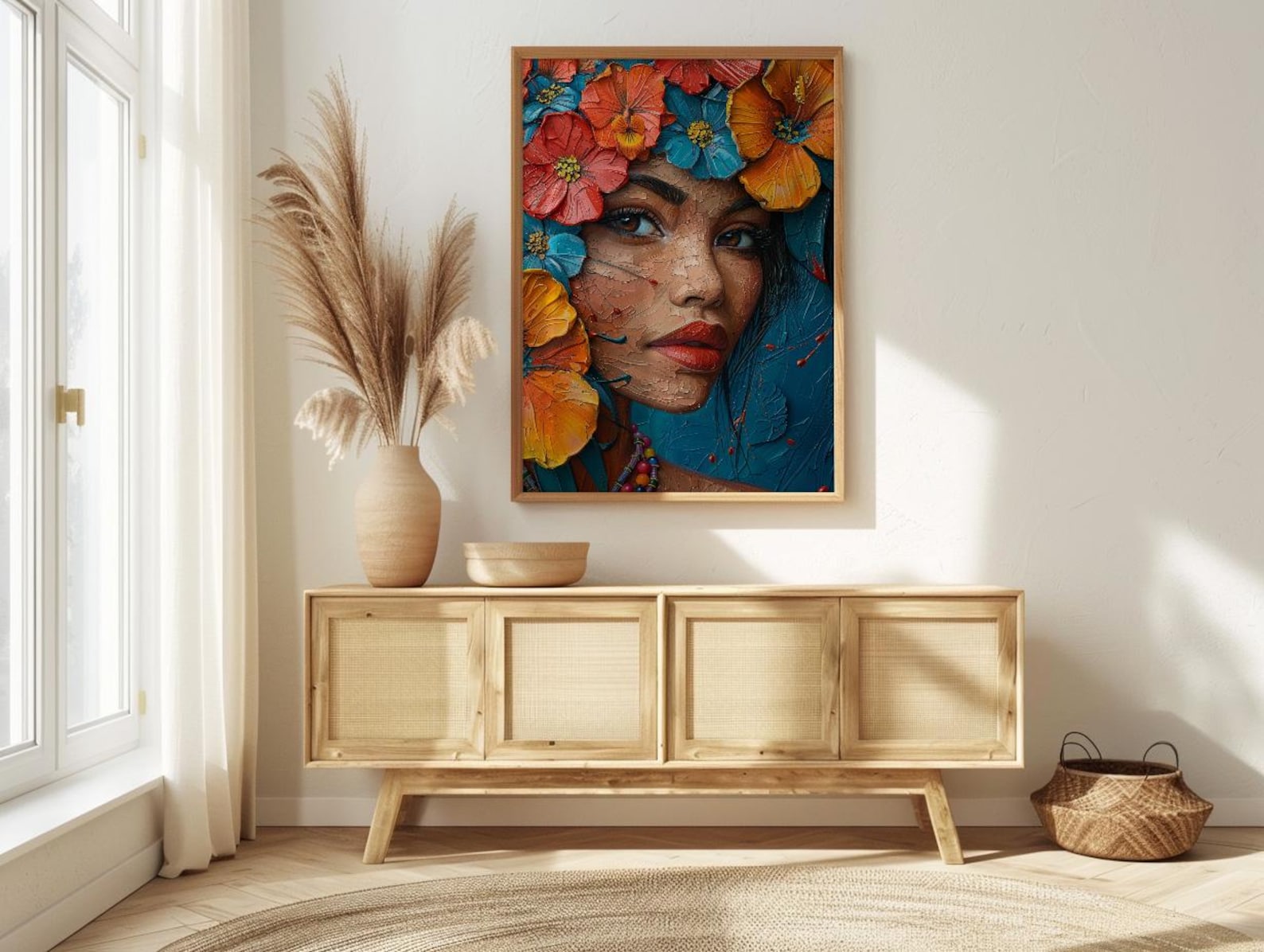 Tropical Floral Art, Mexican Bride Poster - Boho Decor — view 4