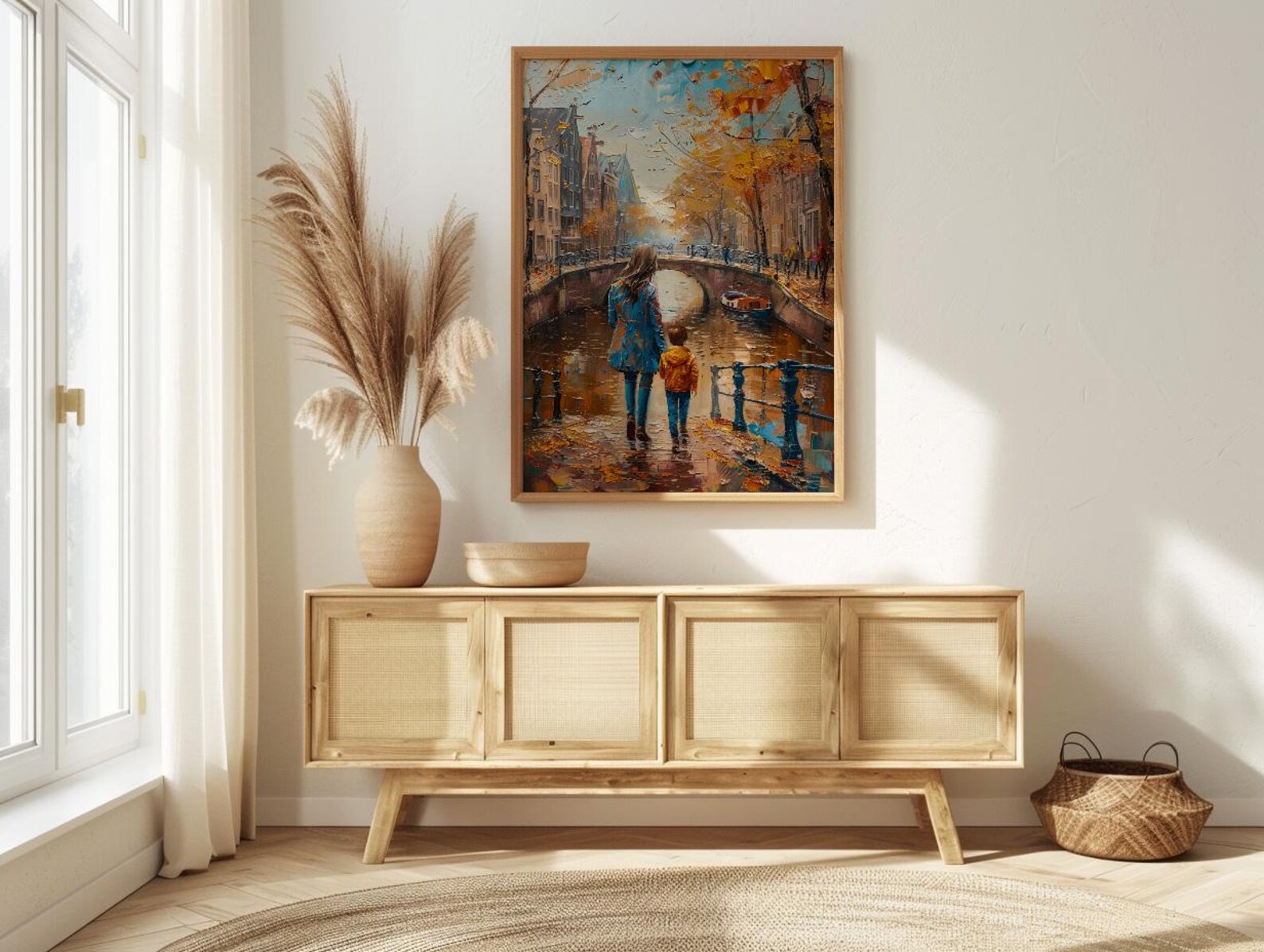 Amsterdam Canal Print, Mothers Day Gift From Son, Netherlands Wall Art, Mom And Son Poster, Museum Quality Decor — view 4
