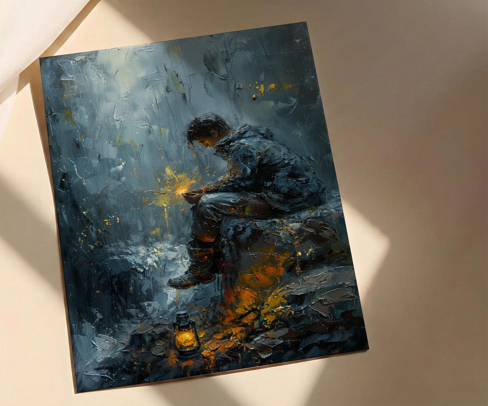 Minute Man Scout Art Print, Colonial Forest Decor - Historic Americana Poster — view 2
