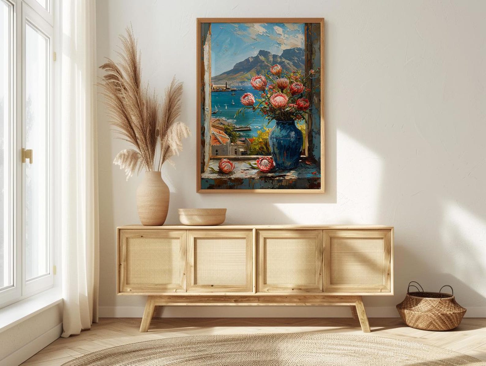 Textured Cape Town Window Wall Art - Table Mountain Print — view 4