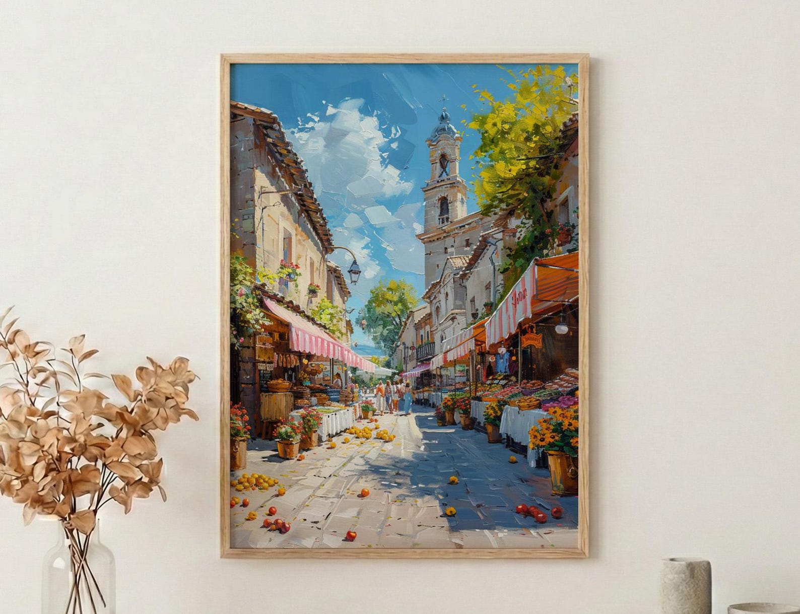Salamanca Market Tent City Poster, Sandstone Town Home Decor - Australia City Bright Summer Escape